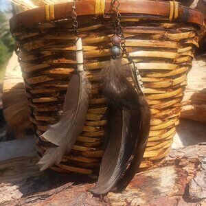 Zion Heights Duck Feather Earrings